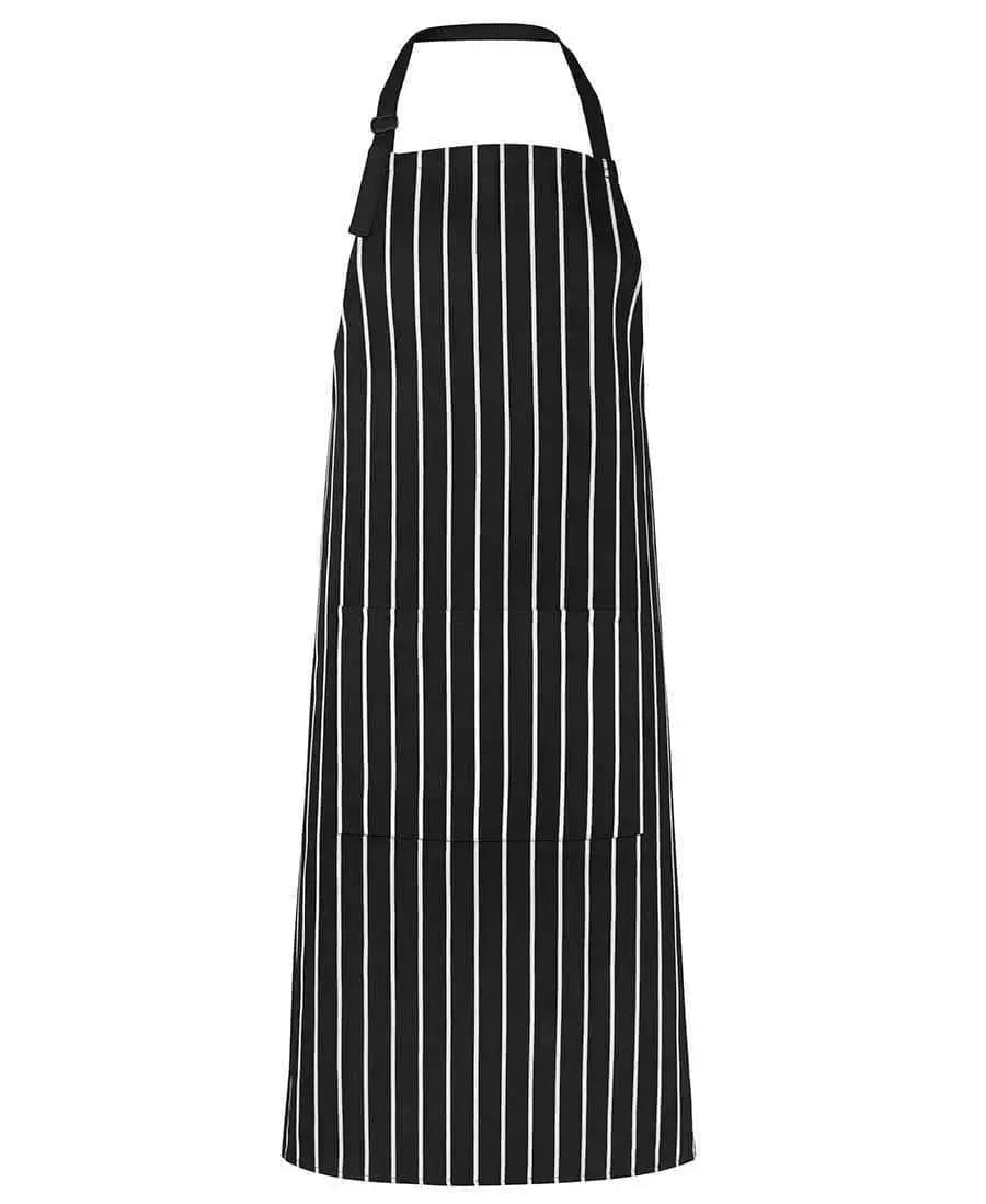 JB'S Bib Striped Apron 5BS Hospitality & Chefwear Jb's Wear Black/White BIB 86 x 93cm